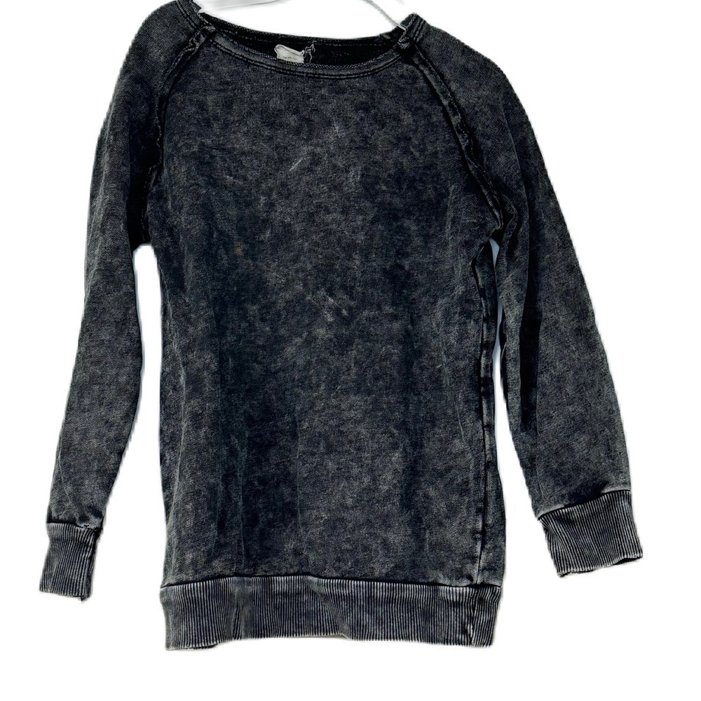 Analogy by lil legs girls sz 6y marbled gray long sleeve lightweight sweatshirt